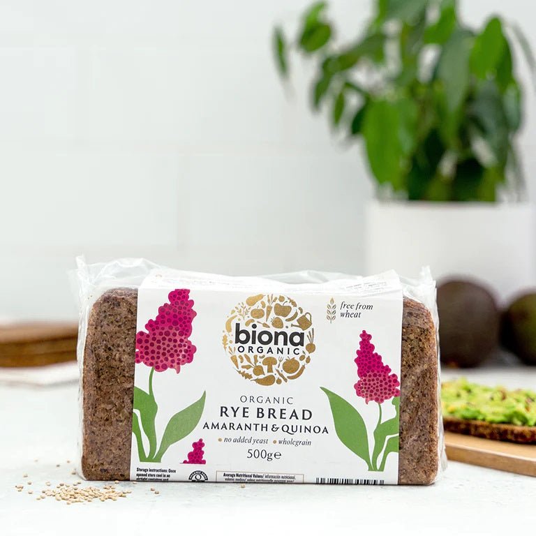 Organic Amaranth & Quinoa Rye Bread 500g - Eco Natural Products - Biona - Rye Bread