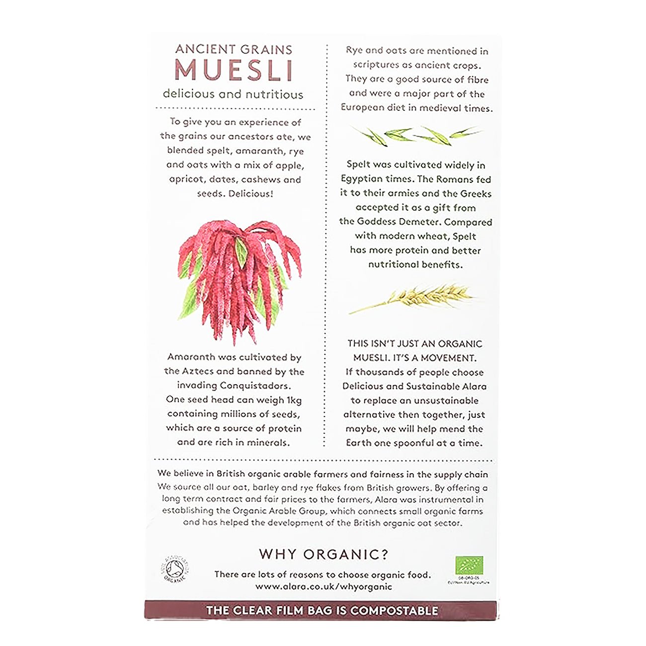 Organic Ancient Grains Muesli 450g - Eco Natural Products - Alara - Muesli