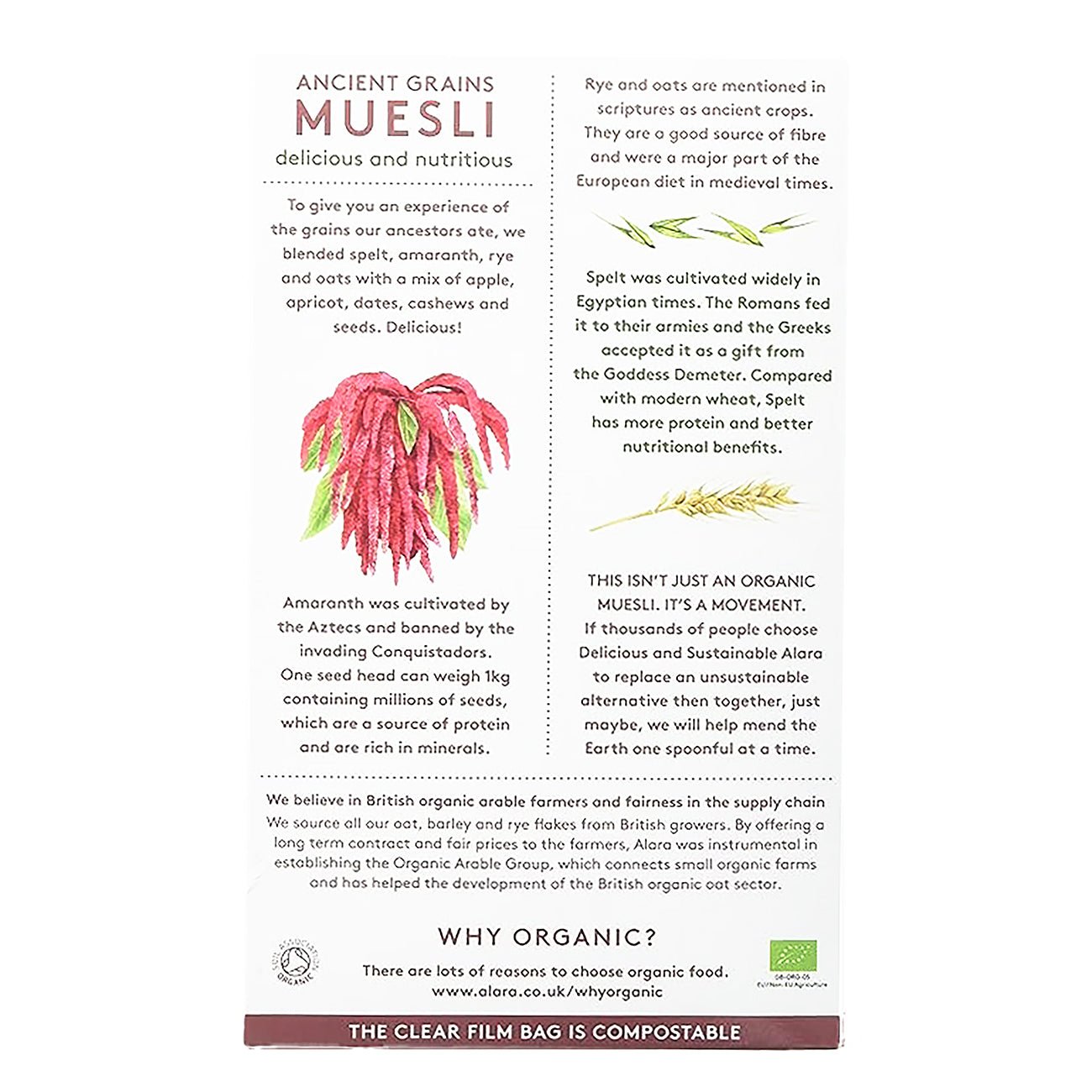 Organic Ancient Grains Muesli 450g - Alara - Muesli - Eco Natural Products