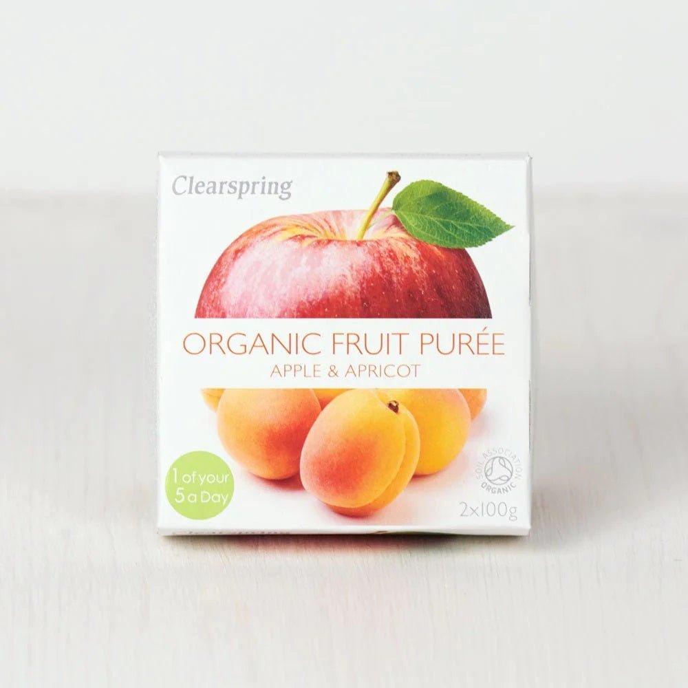 Organic Apple and Apricot Fruit Puree 2x100g - Clearspring - Fruit Puree - Eco Natural Products