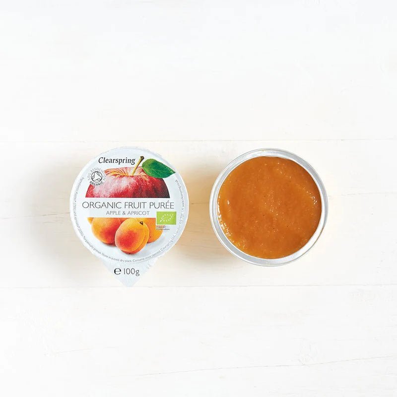 Organic Apple and Apricot Fruit Puree 2x100g - Clearspring - Fruit Puree - Eco Natural Products