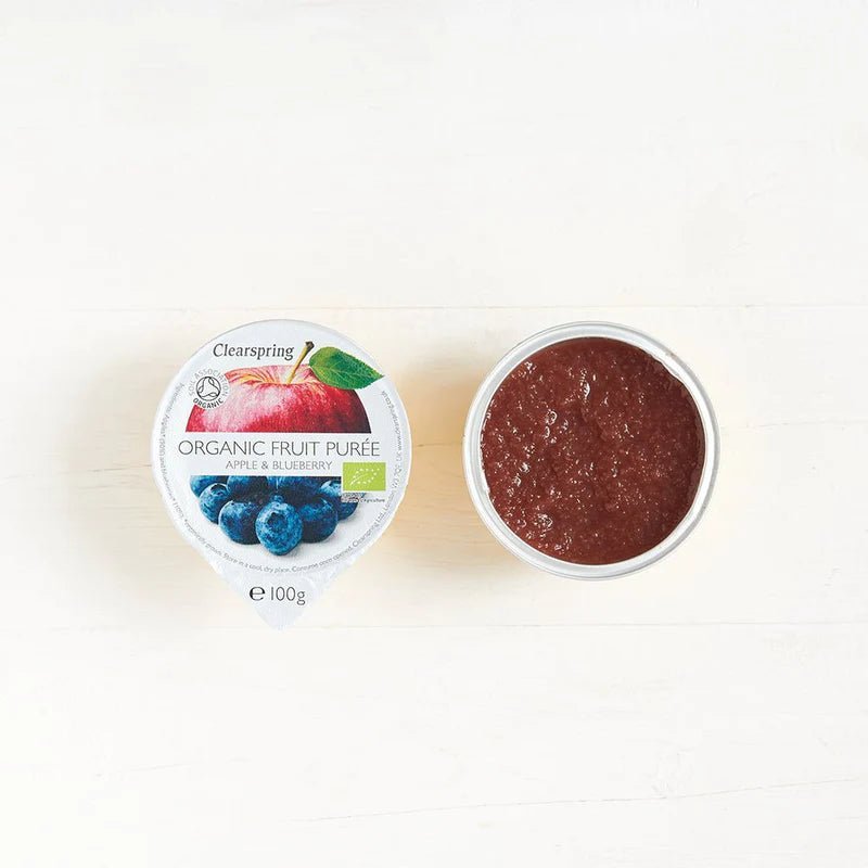 Organic Apple and Blueberry Fruit Puree 2x100g - Clearspring - Fruit Puree - Eco Natural Products