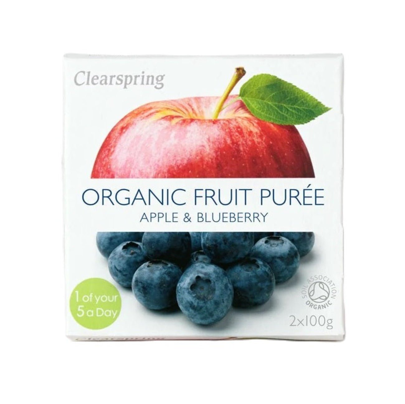 Organic Apple and Blueberry Fruit Puree 2x100g - Clearspring - Fruit Puree - Eco Natural Products