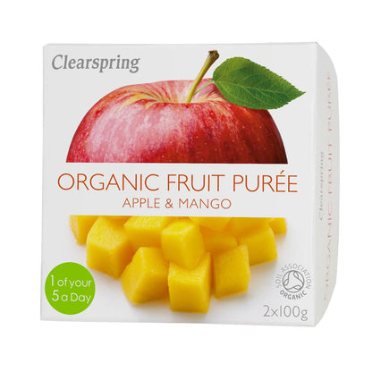 Organic Apple and Mango Fruit Puree 2x100g - Clearspring - Fruit Puree - Eco Natural Products