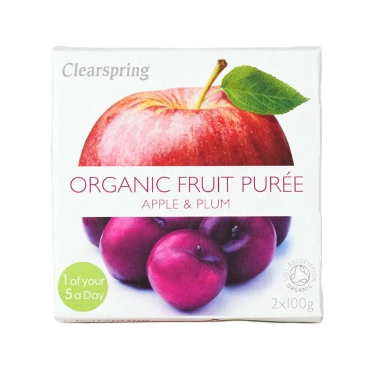 Organic Apple and Plum Fruit Puree 2x100g - Clearspring - Fruit Puree - Eco Natural Products