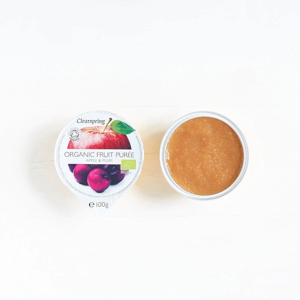 Organic Apple and Plum Fruit Puree 2x100g - Clearspring - Fruit Puree - Eco Natural Products