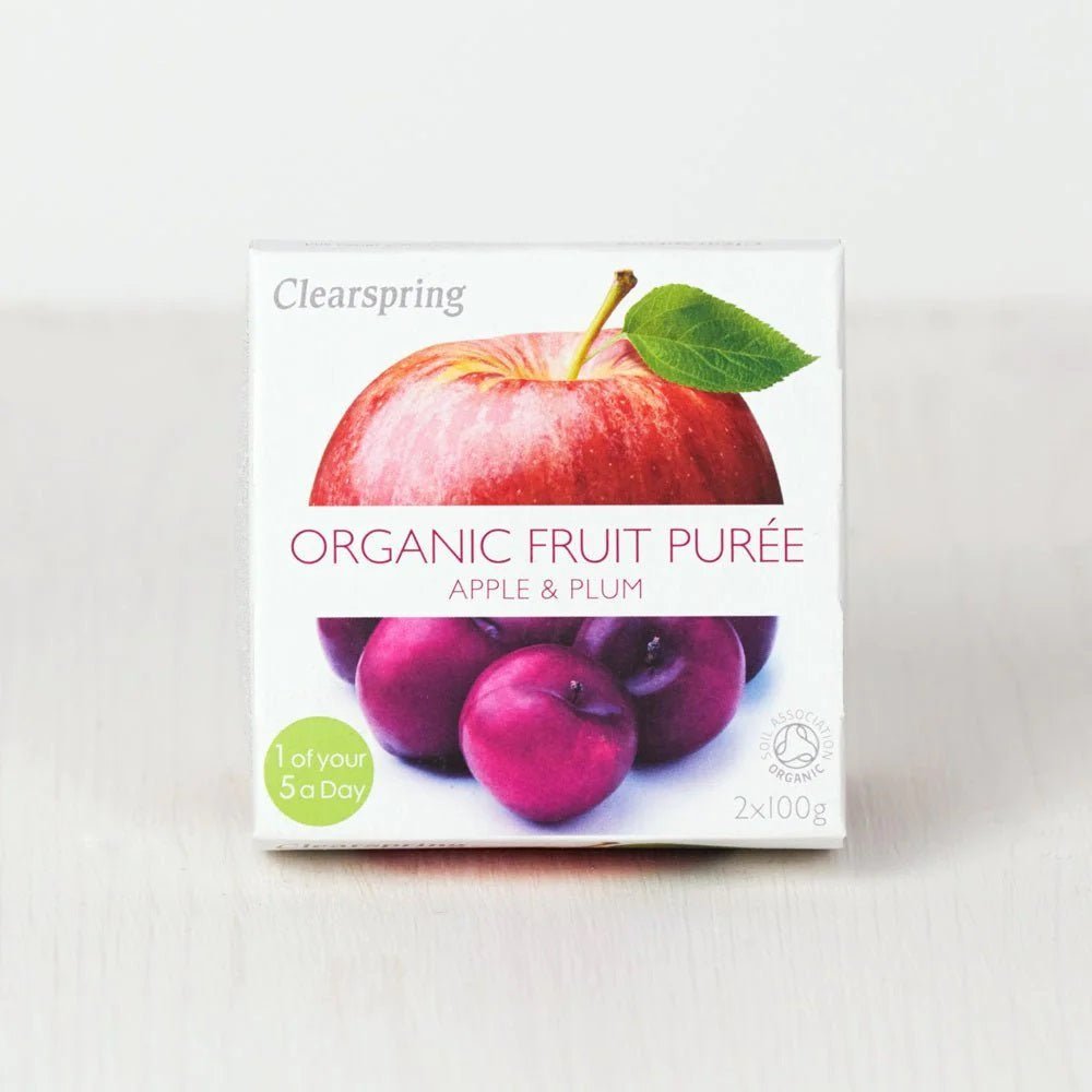 Organic Apple and Plum Fruit Puree 2x100g - Clearspring - Fruit Puree - Eco Natural Products