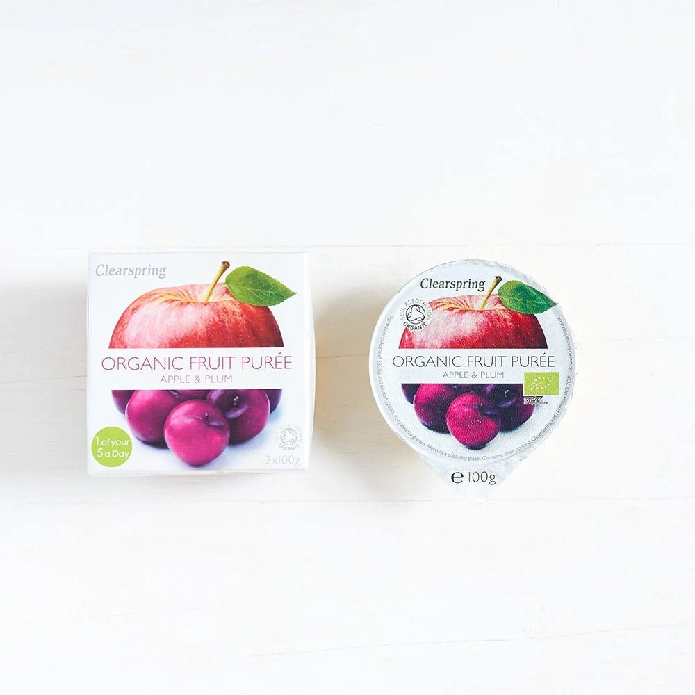 Organic Apple and Plum Fruit Puree 2x100g - Eco Natural Products - Clearspring - Fruit Puree