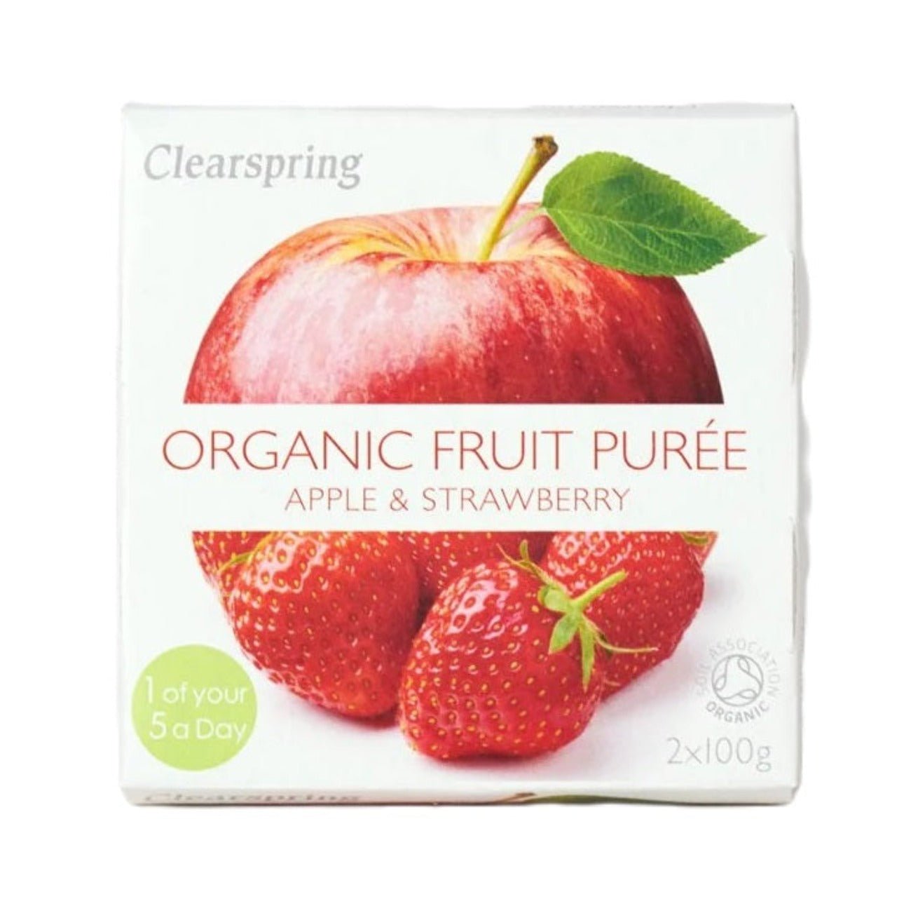 Organic Apple and Strawberry Fruit Puree 2x100g - Eco Natural Products - Clearspring - Fruit Puree