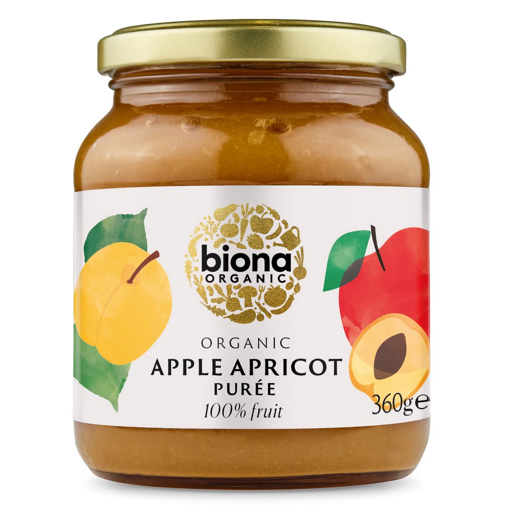 Organic Apple & Apricot Puree No Added Sugar 350g [BLACK FRIDAY] - Eco Natural Products - Biona - Fruit Puree