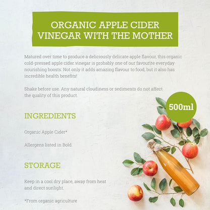 Organic Apple Cider Vinegar 500ml - Mr Organic - Vinegar - Eco Natural Products