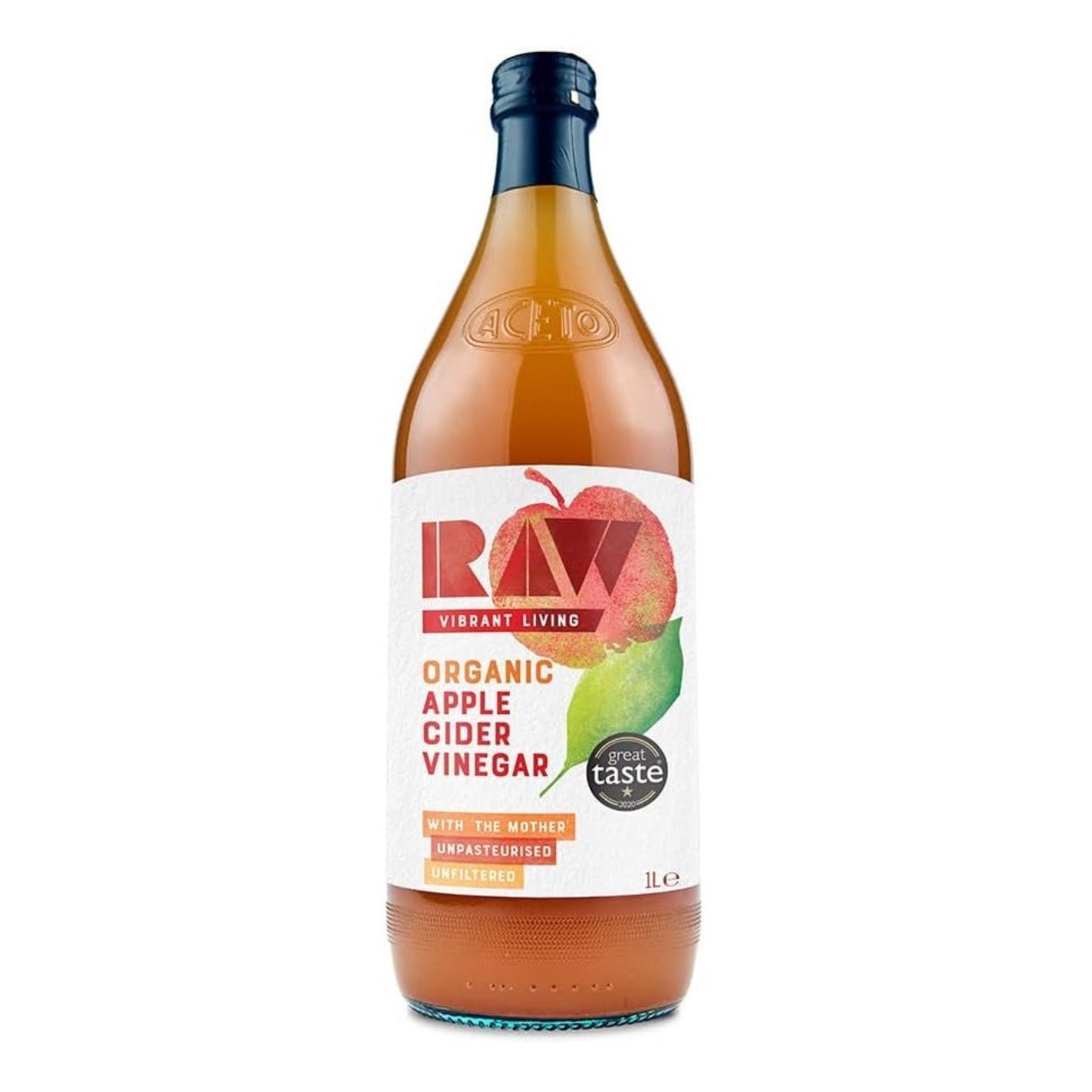 Organic Apple Cider Vinegar with the Mother 1L - Eco Natural Products - Raw Health - Vinegar