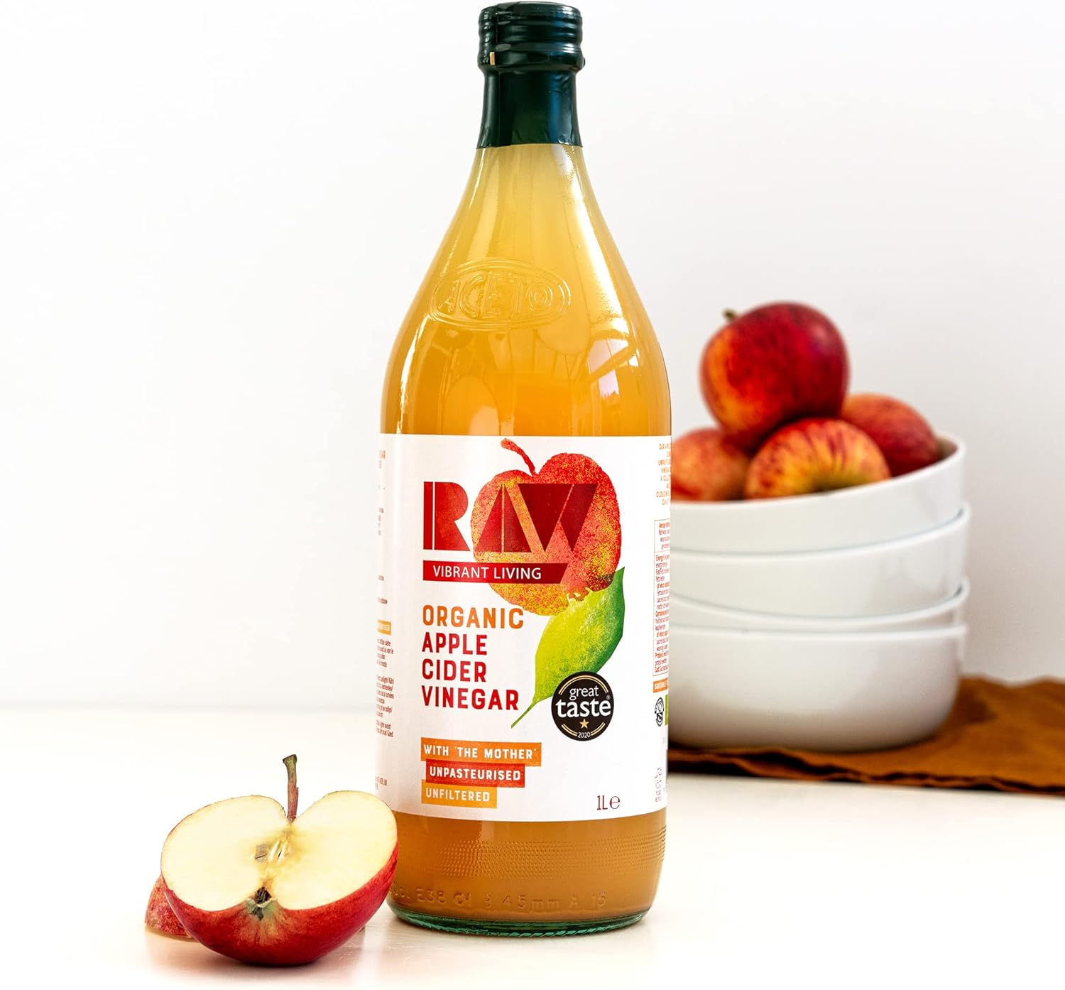 Organic Apple Cider Vinegar with the Mother 1L - Eco Natural Products - Raw Health - Vinegar