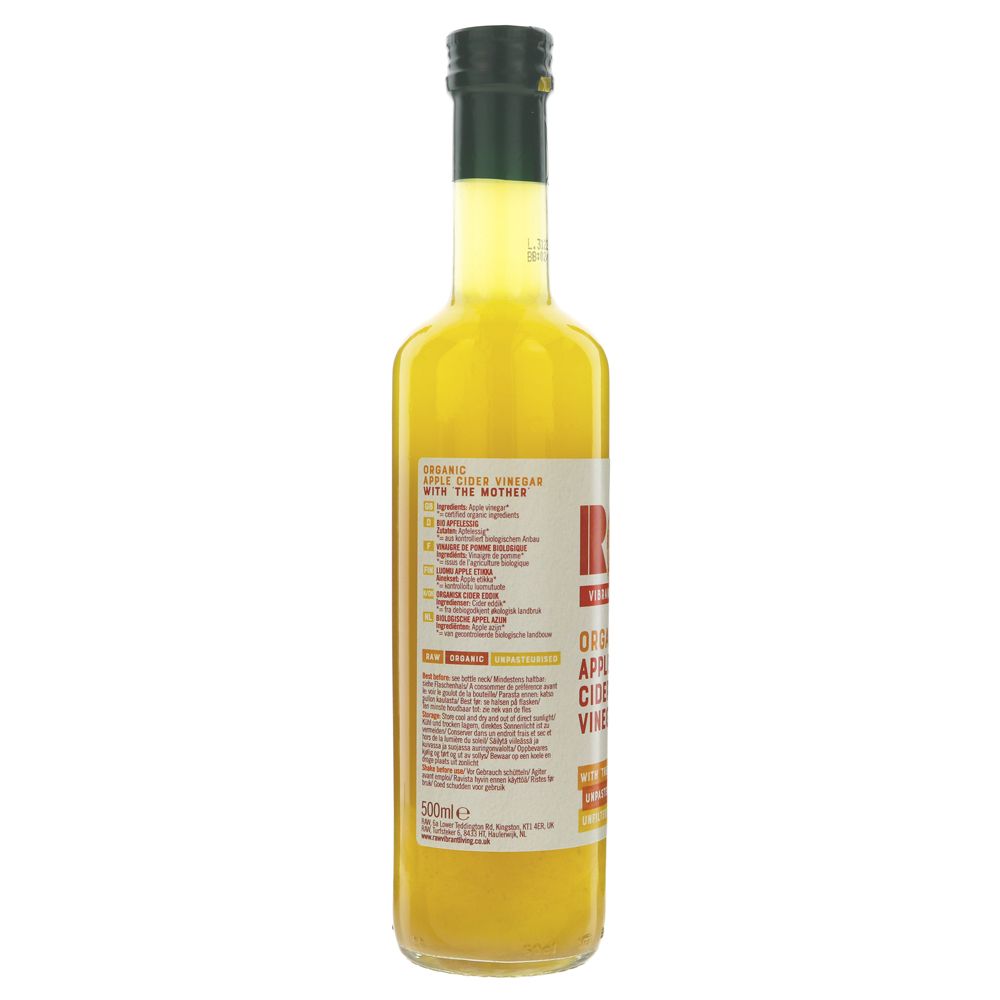 Organic Apple Cider Vinegar with the Mother 500ml - Eco Natural Products - Raw Health - Vinegar