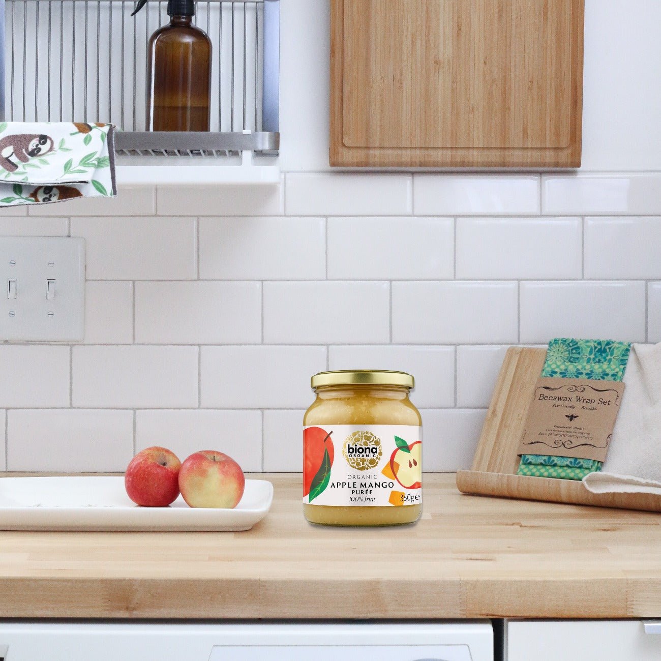 Organic Apple & Mango Puree No Added Sugar 350g - Biona - Fruit Puree - Eco Natural Products