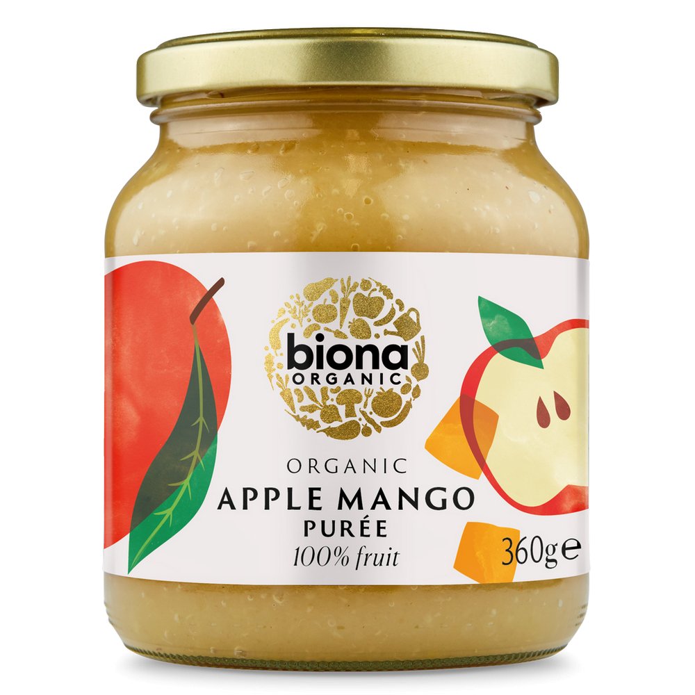 Organic Apple & Mango Puree No Added Sugar 350g - Biona - Fruit Puree - Eco Natural Products