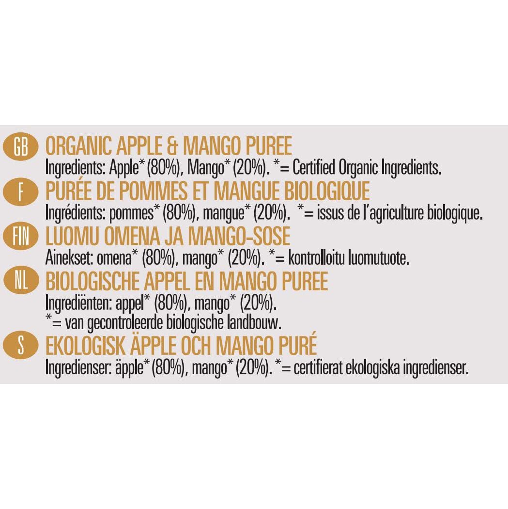 Organic Apple & Mango Puree No Added Sugar 350g - Biona - Fruit Puree - Eco Natural Products