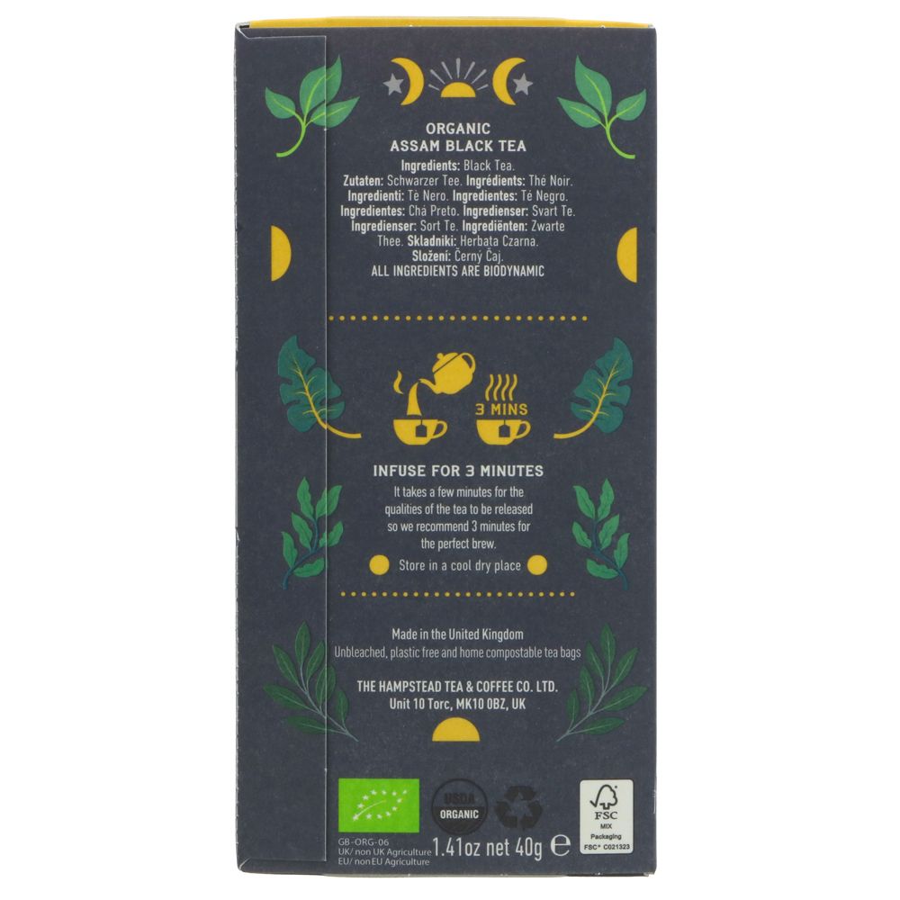 Organic Assam Black Tea 20 bags - Hampstead Tea - Black tea - Eco Natural Products