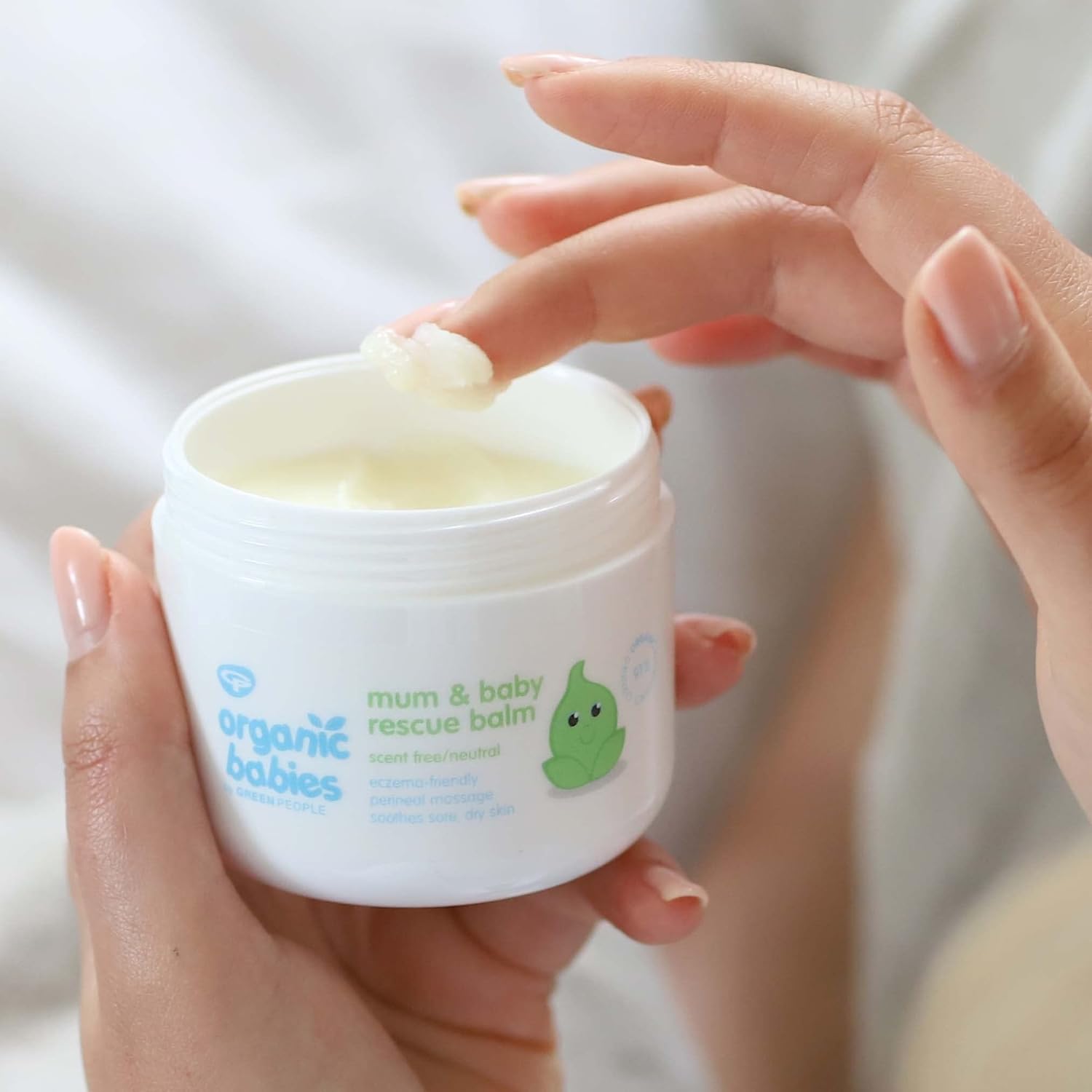 Organic Babies Mother & Baby Rescue Balm Scent Free 100ml - Eco Natural Products - Green People - Body balm