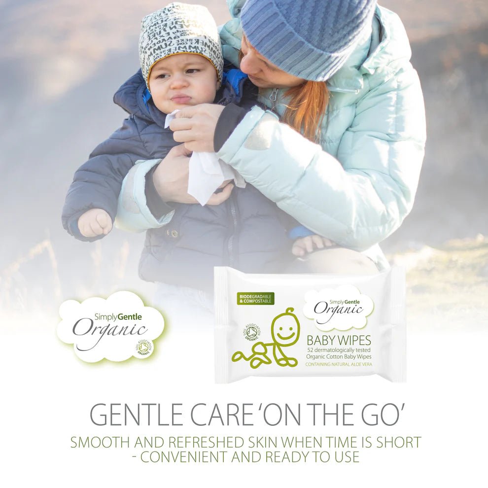 Organic Baby Wipes 52's - Simply Gentle - Baby Wipes - Eco Natural Products