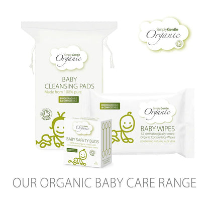 Organic Baby Wipes 52's - Simply Gentle - Baby Wipes - Eco Natural Products