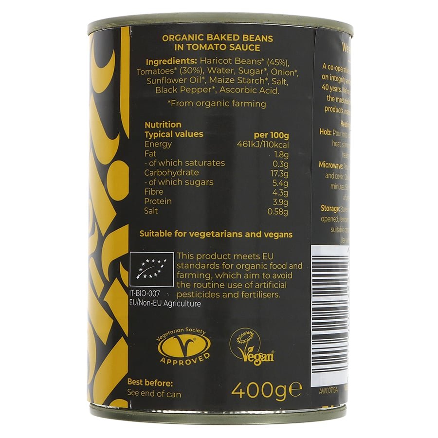 Organic Baked Beans 400g - Suma - Preserved Vegetables - Eco Natural Products