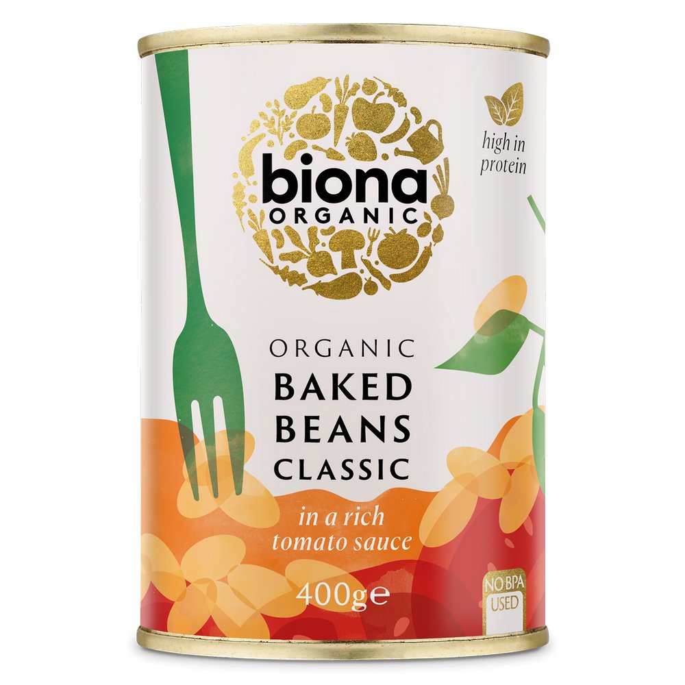 Organic Baked Beans in Tomato Sauce 420g - Biona - Beans - Eco Natural Products