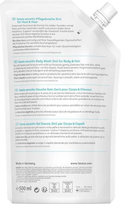 Organic Basic Sensitiv Body Wash 2 In 1 Refill 500ml - Lavera - Body wash - Eco Natural Products