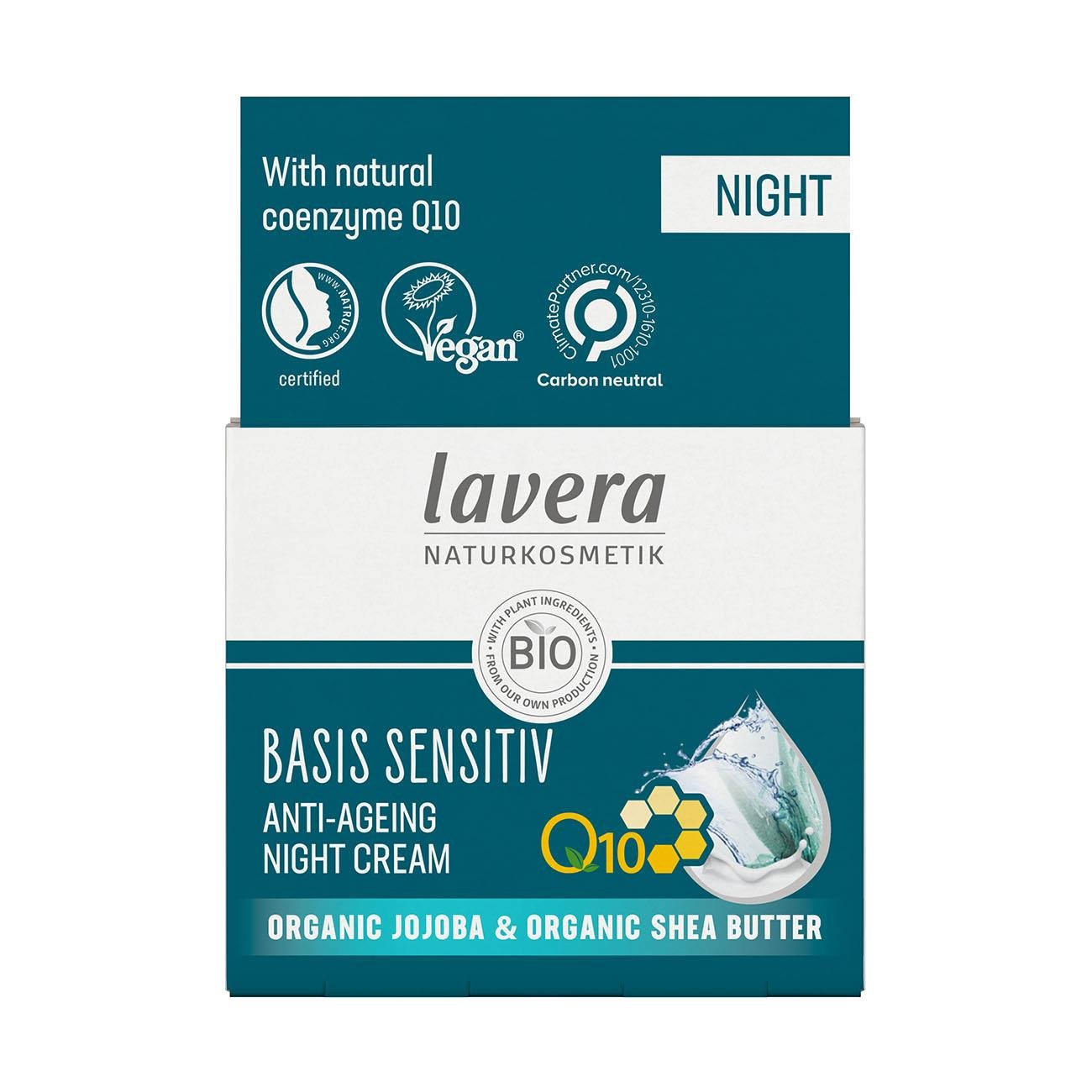 Organic Basic Sensitiv Q10 Anti - Ageing Night Cream 50ml - Lavera - Night cream - Eco Natural Products