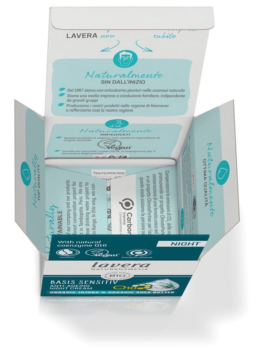 Organic Basic Sensitiv Q10 Anti - Ageing Night Cream 50ml - Lavera - Night cream - Eco Natural Products