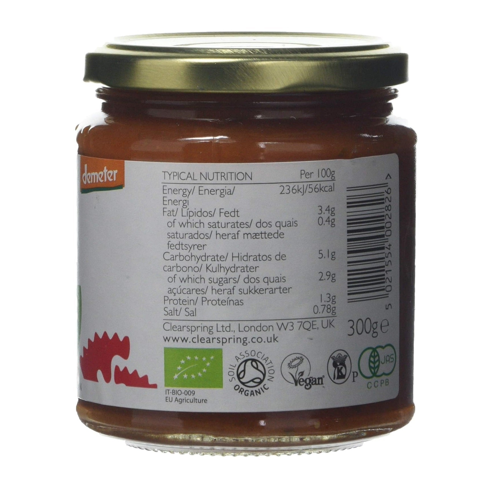 Organic Basilico Demeter Italian Pasta Sauce 300g [BLACK FRIDAY] - Eco Natural Products - Clearspring - Pasta Sauce