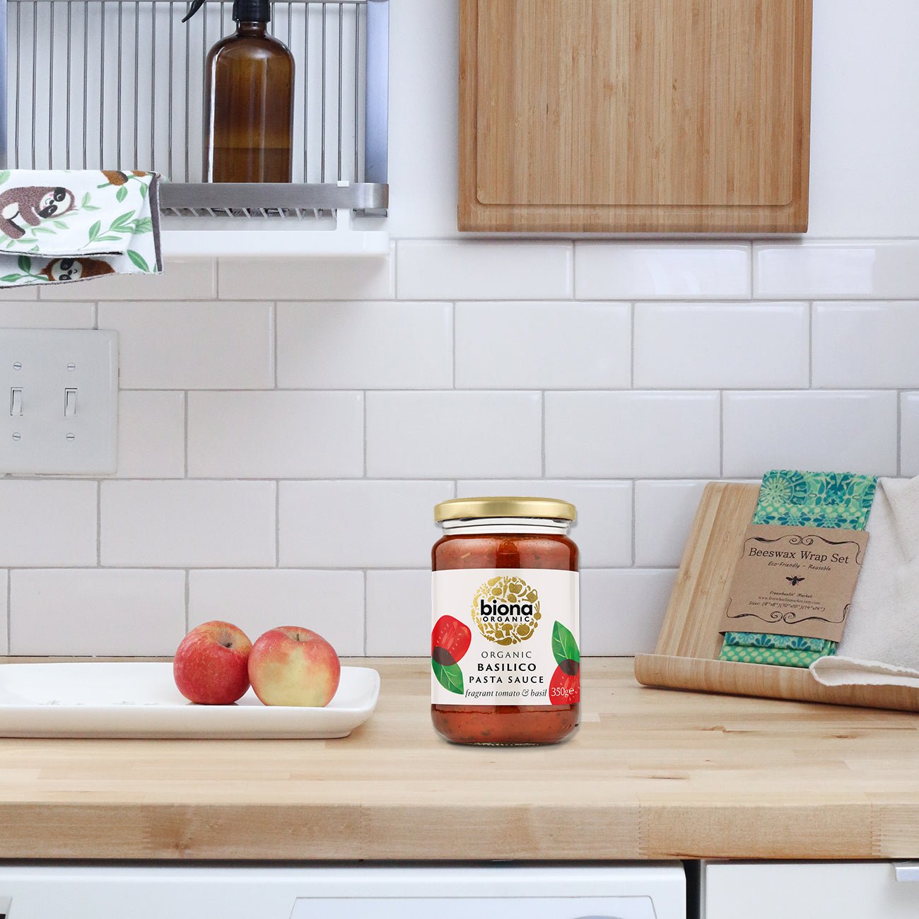 Organic Basilico Tomato & Basil Pasta Sauce 350g - Biona - Pasta Sauce - Eco Natural Products