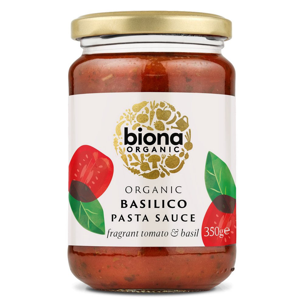 Organic Basilico Tomato & Basil Pasta Sauce 350g - Biona - Pasta Sauce - Eco Natural Products