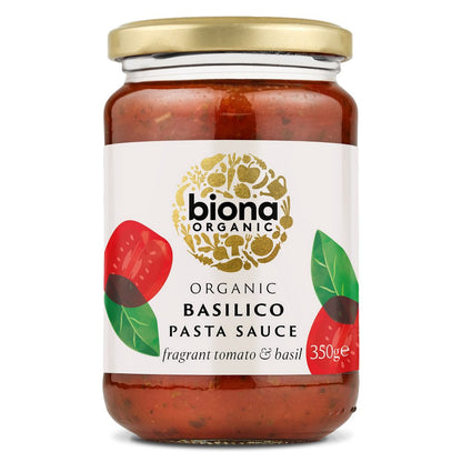 Organic Basilico Tomato & Basil Pasta Sauce 350g - Biona - Pasta Sauce - Eco Natural Products