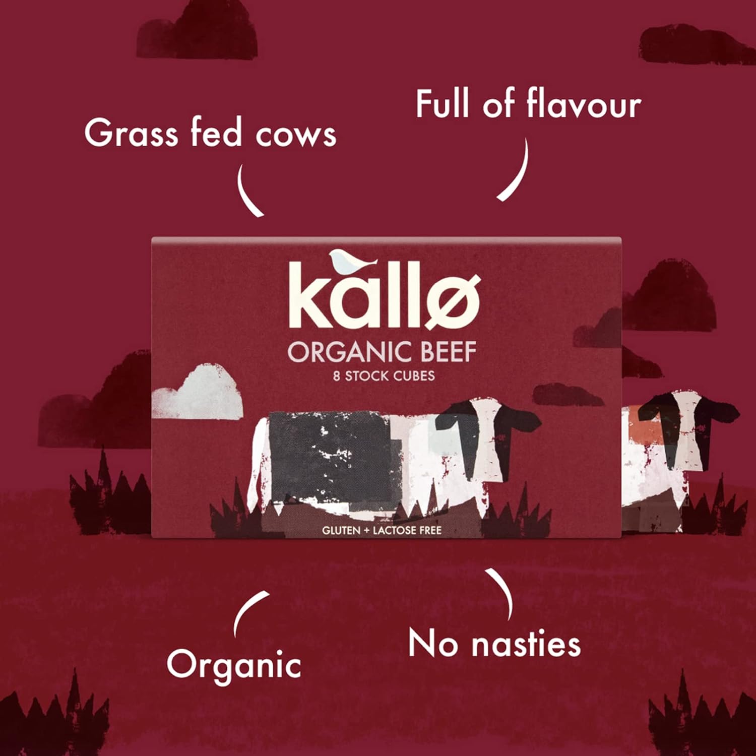 Organic Beef Stock Cubes 66g - Kallo - Stock Cubes - Eco Natural Products