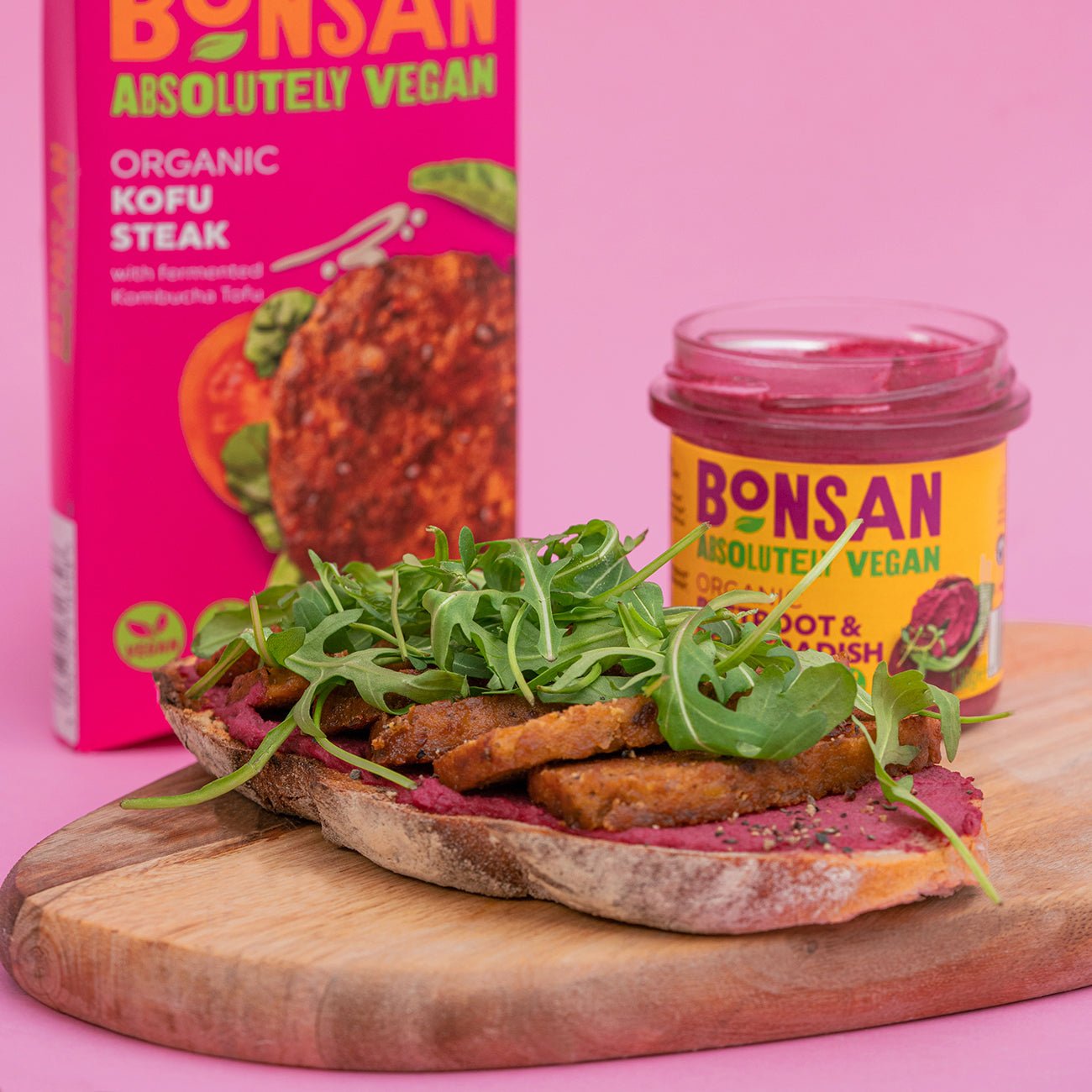 Organic Beetroot and Horseradish Vegan Pate 130g - Bonsan - Pate - Eco Natural Products