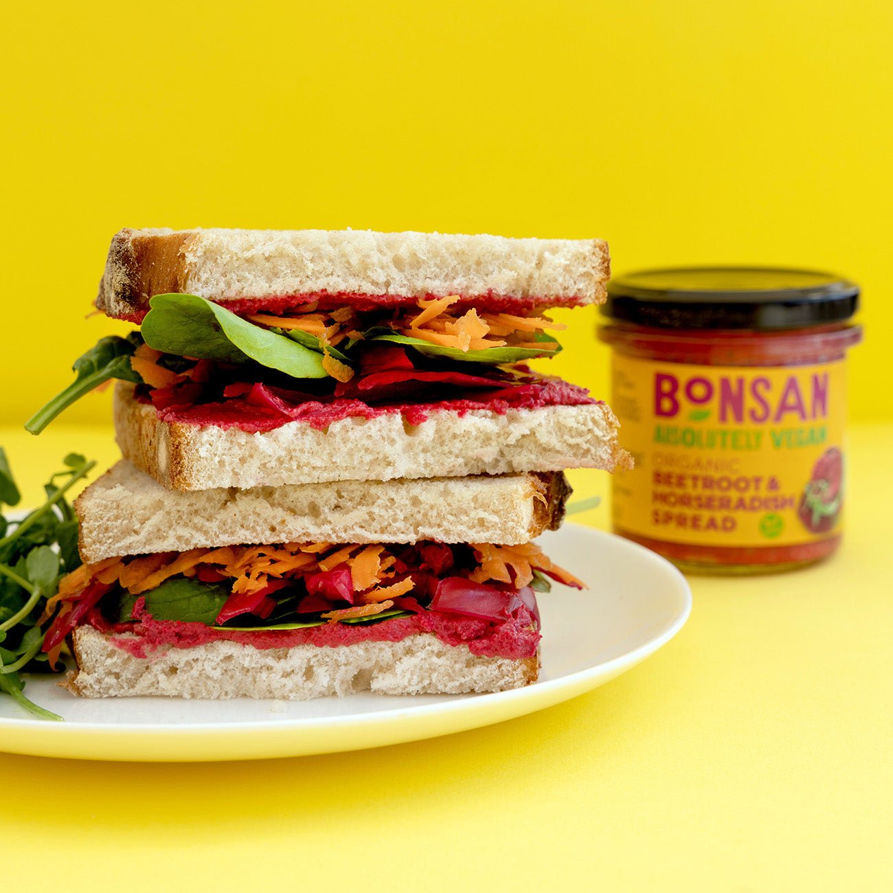 Organic Beetroot and Horseradish Vegan Pate 130g - Bonsan - Pate - Eco Natural Products