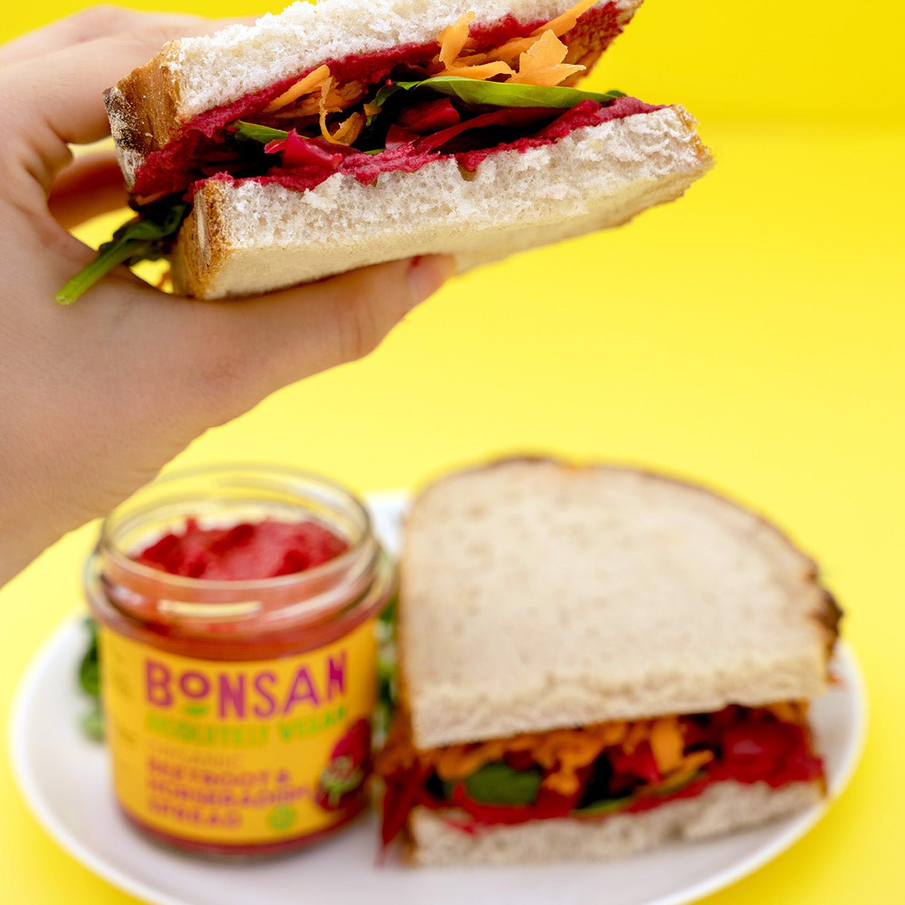 Organic Beetroot and Horseradish Vegan Pate 130g - Bonsan - Pate - Eco Natural Products