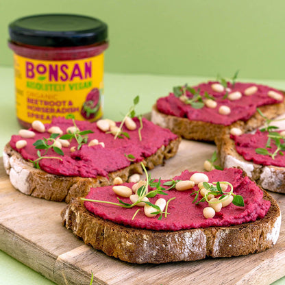 Organic Beetroot and Horseradish Vegan Pate 130g - Bonsan - Pate - Eco Natural Products