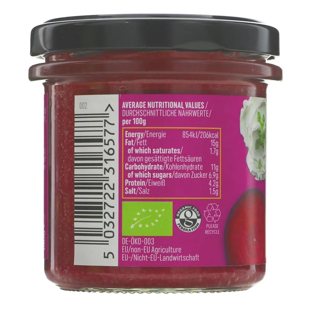 Organic Beetroot and Horseradish Vegan Pate 130g - Bonsan - Pate - Bonsan