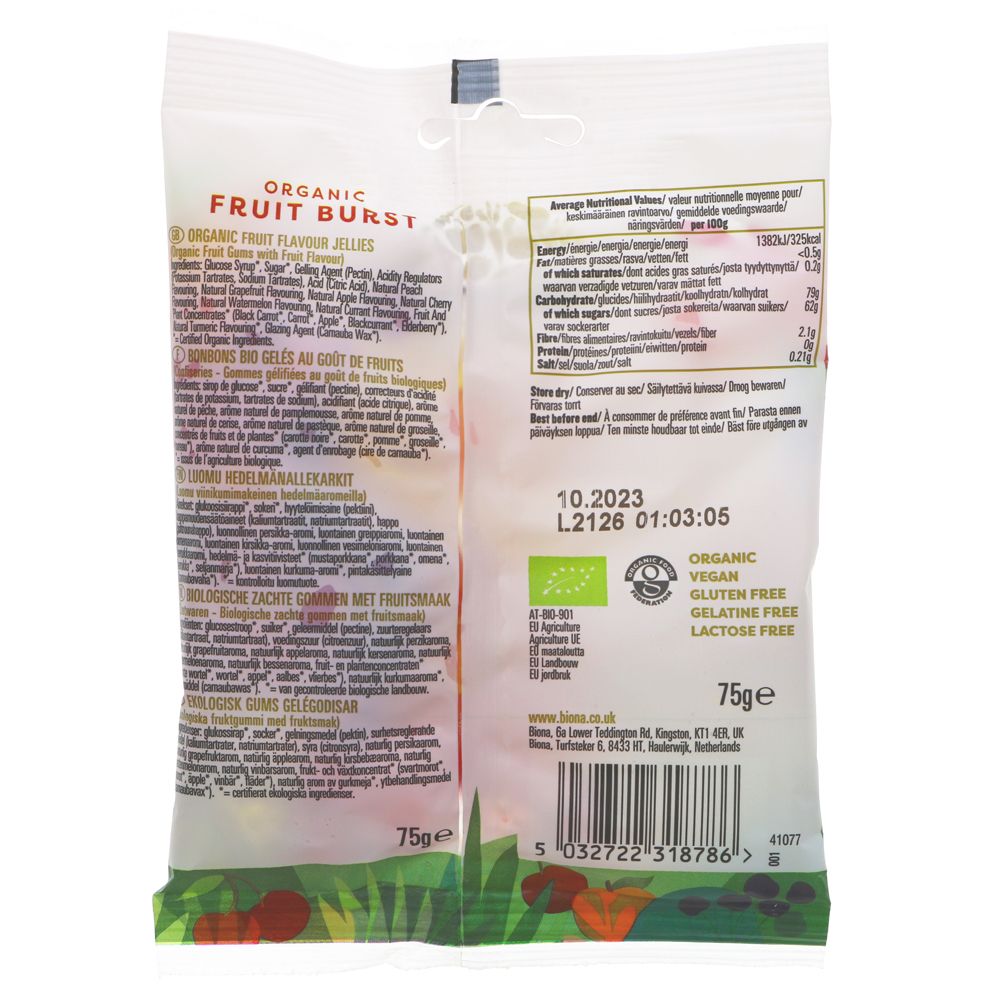 Organic Berry Burst 75g - Biona - Jelly - Eco Natural Products