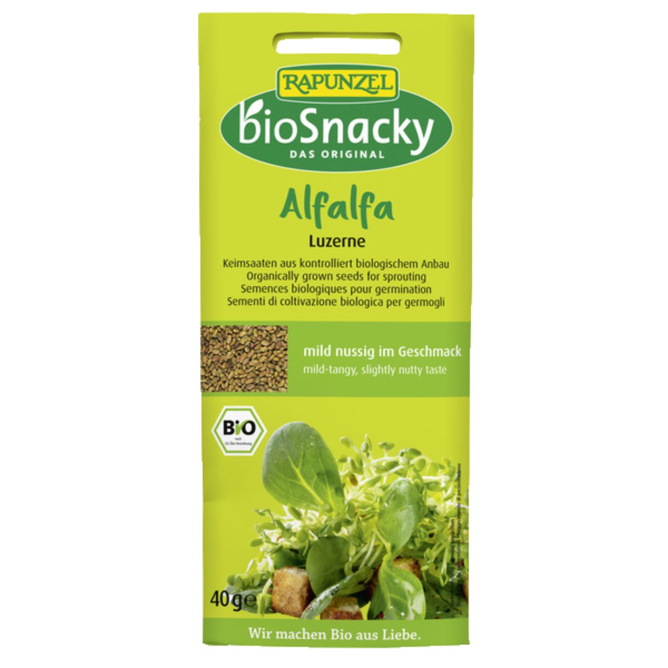 Organic BioSnacky Alfalfa Sprouting Seeds 40g [BLACK FRIDAY] - Eco Natural Products - A. Vogel - Sprouting seeds