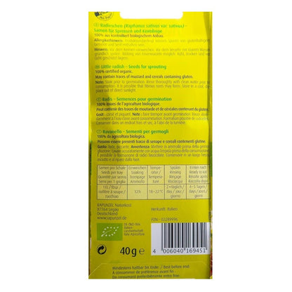 Organic BioSnacky Little Radish Sprouting Seeds 40g - A. Vogel - Sprouting seeds - Eco Natural Products