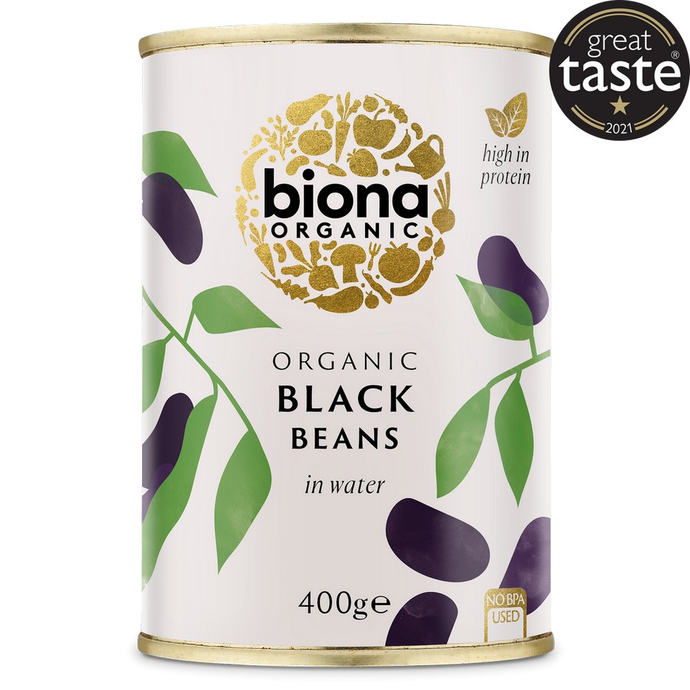 Organic Black Beans 400g [BLACK FRIDAY] - Eco Natural Products - Biona - Beans