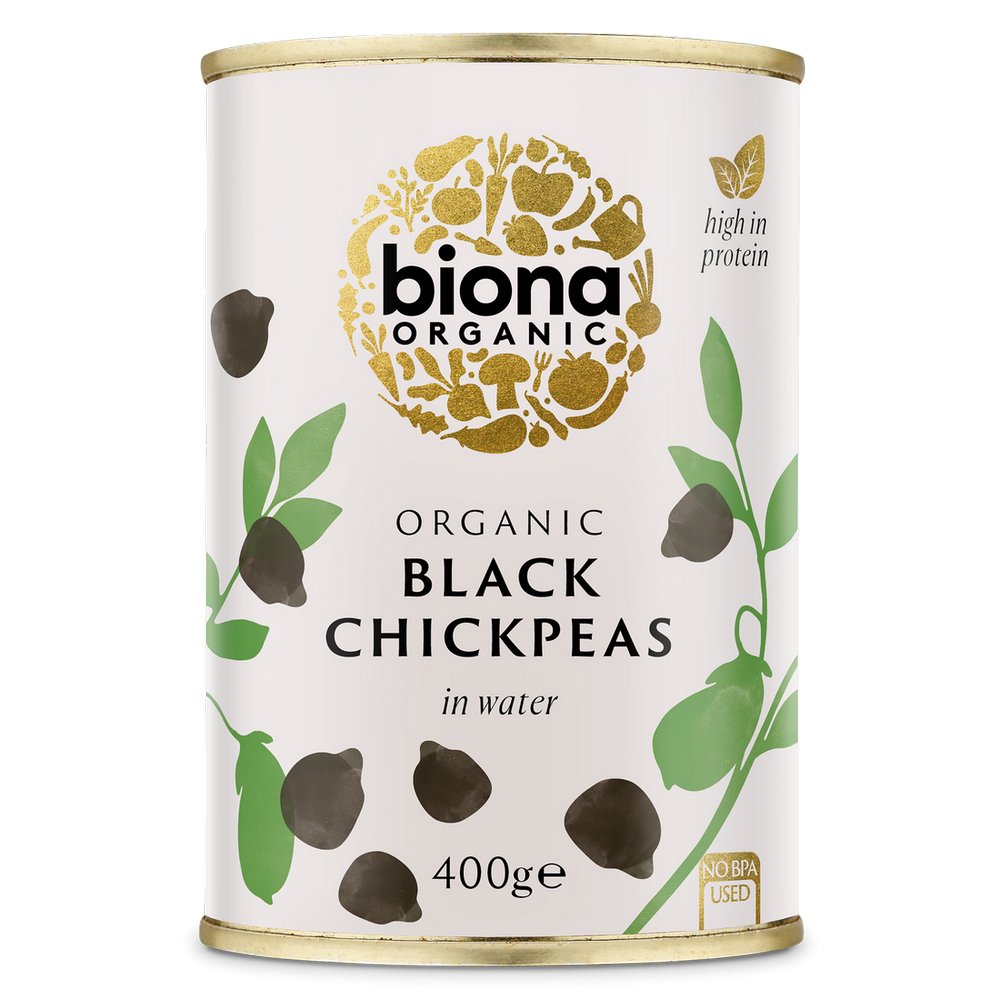 Organic Black Chickpeas 400g - Biona - Chick peas - Eco Natural Products