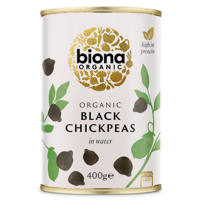 Organic Black Chickpeas 400g - Biona - Chick peas - Eco Natural Products