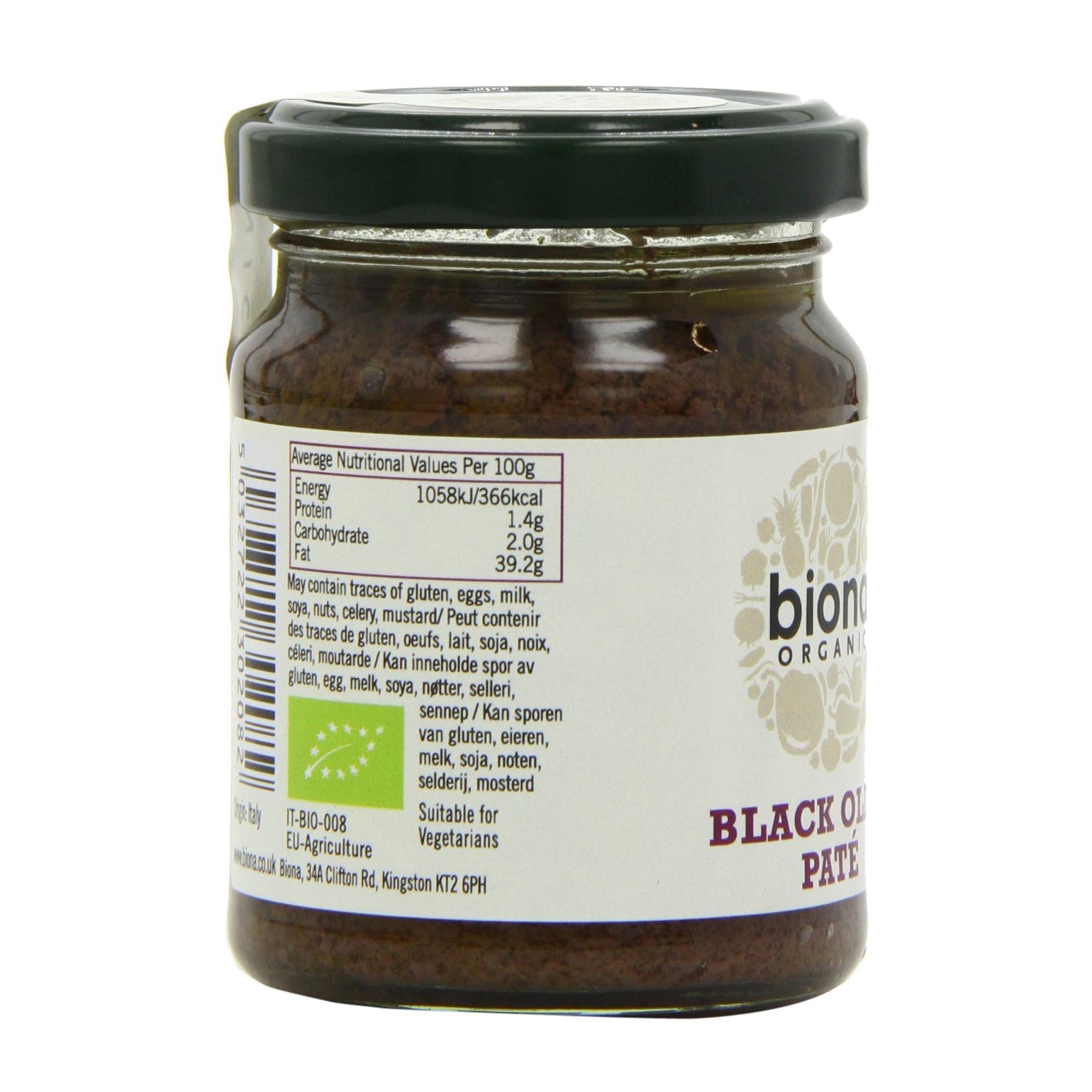 Organic Black Olive Pate 120g - Biona - Pate - Eco Natural Products