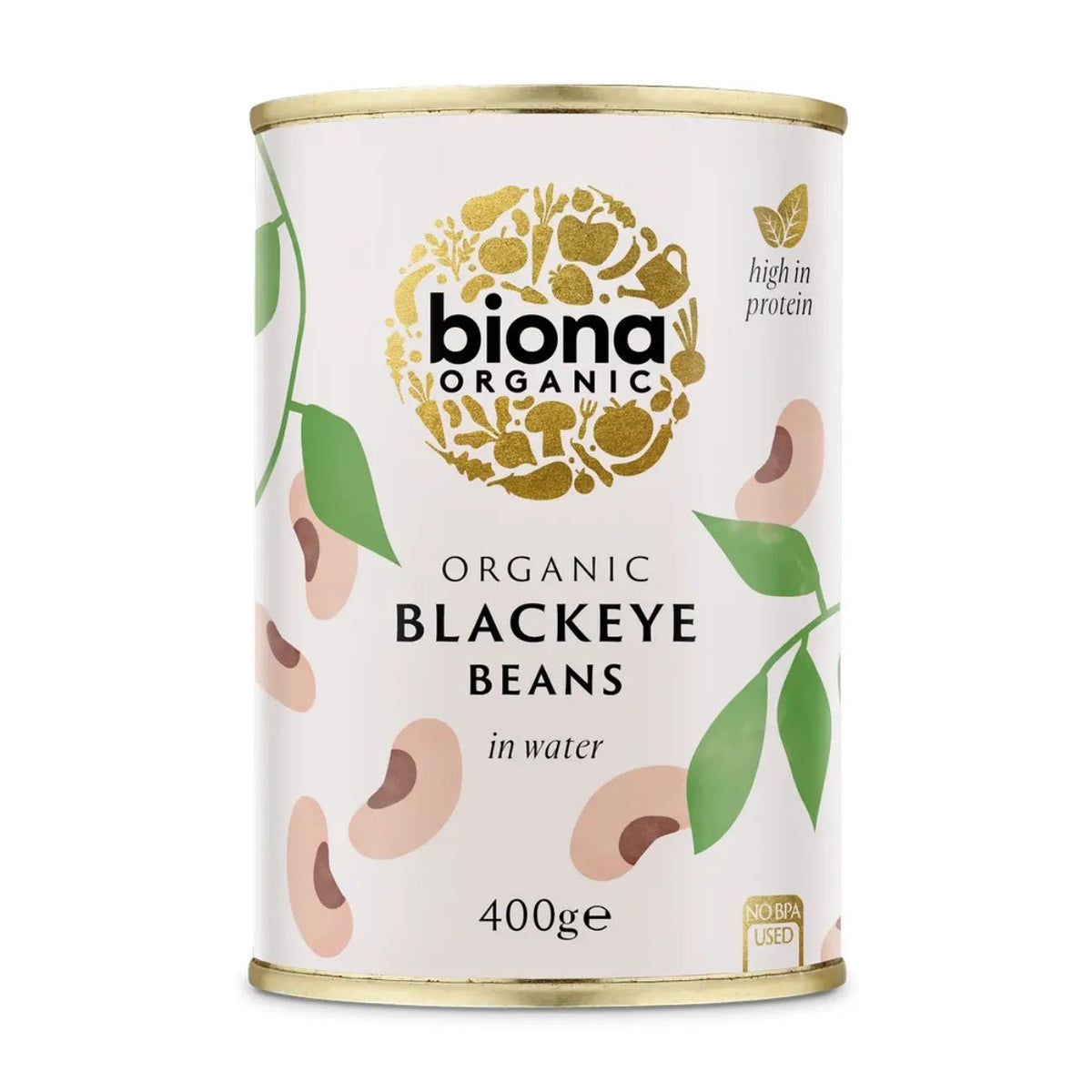 Organic Blackeye Beans 400g BBE 01.2026 - Biona - Canned & Prepared Beans - Biona