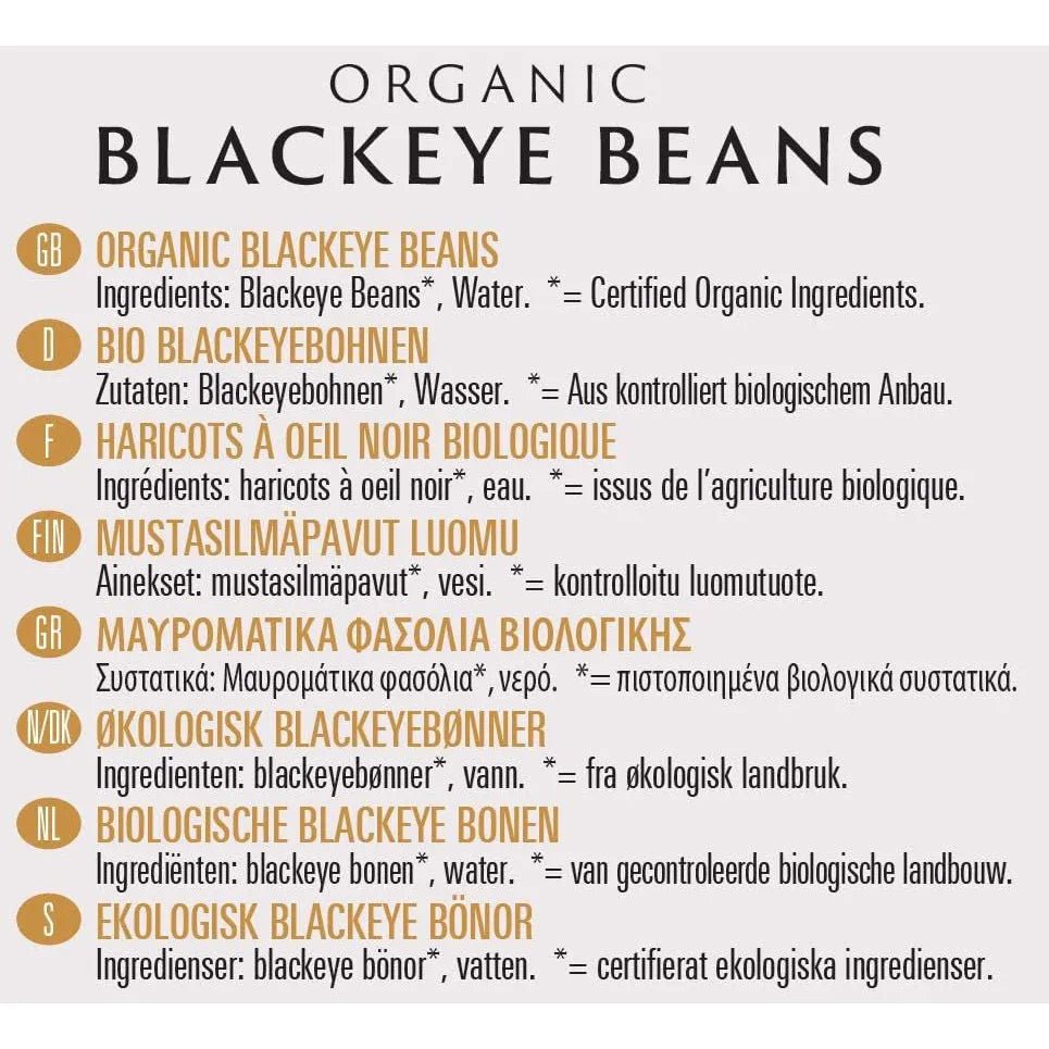 Organic Blackeye Beans 400g BBE 01.2026 - Biona - Canned & Prepared Beans - Biona