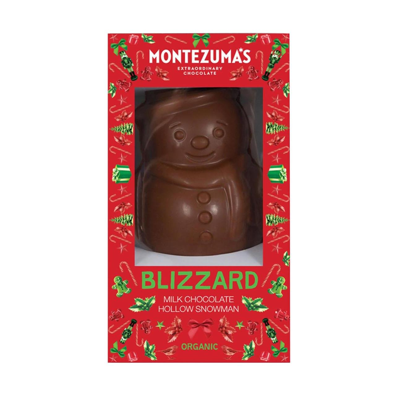 Organic Blizzard Milk Chocolate Hollow Snowman 75g [BLACK FRIDAY] - Eco Natural Products - Montezumas Chocolate - Chocolate